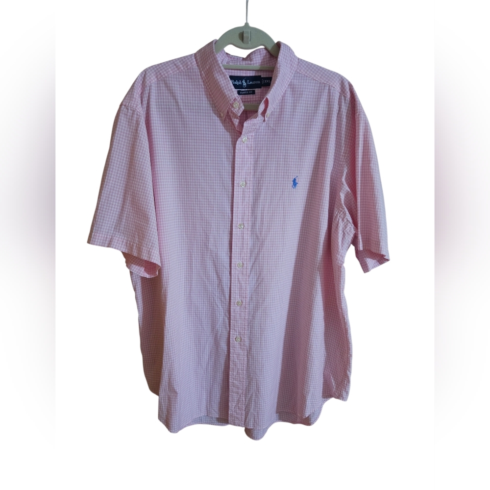 Ralph Lauren Classic Fit Pink Gingham Men's Shirt XXL